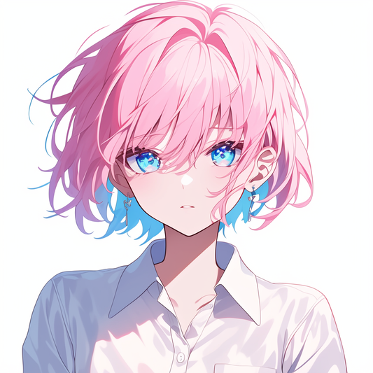 ピンクヘアの少女（Yシャツ）アイコン