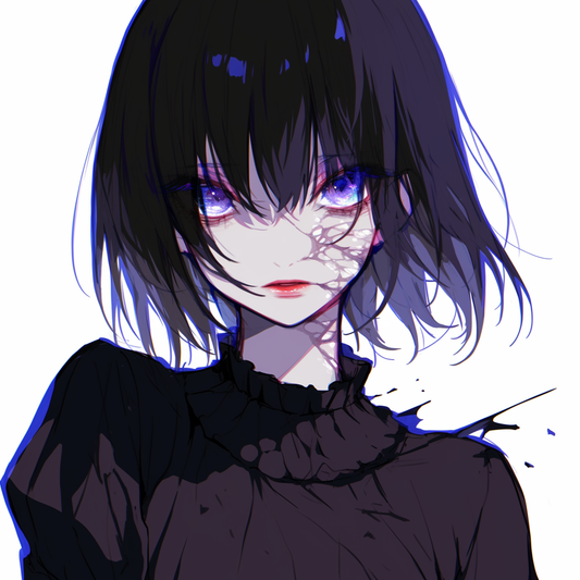 ミステリアスな黒髪の少女アイコン